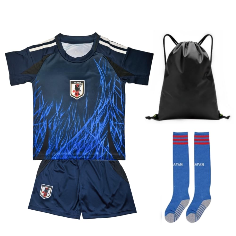 Amazon.co.jp: [MiraiHiraki] 子供用サッカーユニフォーム 4点セット